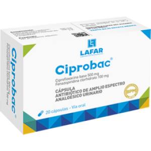 CIPROBAC 500 MG/100MG X CAPSULA