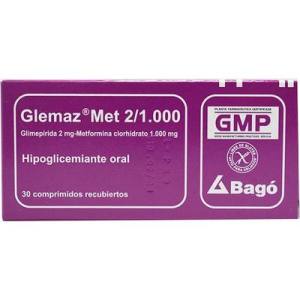 GLEMAZ MET 2/1000 MG X COMP. RECUBIERTO