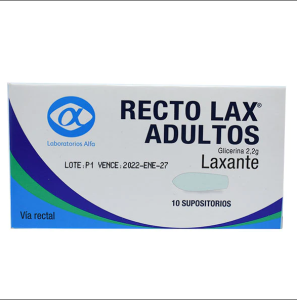 RECTO LAX ADULTOS 2.2 GR X SUPOSITORIO