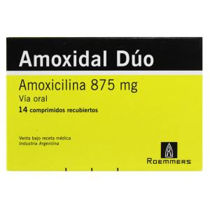 AMOXIDAL DUO 875 MG X COMP. RECUBIERTO