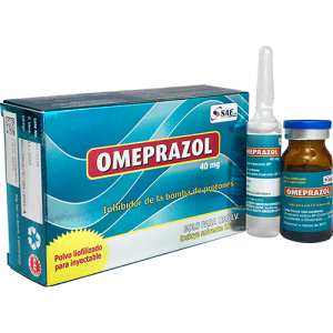 OMEPRAZOL 40 MG VIAL + AGUA DESTILADA X 10 ML - SAE