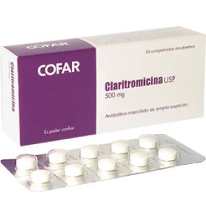 CLARITROMICINA 500 MG X COMPRIMIDO