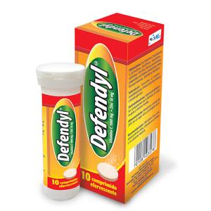 DEFENDYL 1000MG/10MG X 10 COMP. EFERVESCENTE