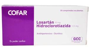 LOSARTAN, HIDROCLOROTIAZIDA COFAR X COMPRIMIDO