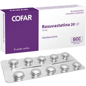 ROSUVASTATINA 20 USP X COMPRIMIDO