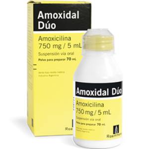 AMOXIDAL DUO 750 MG SUSPENSIÓN