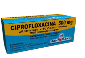 CIPROFLOXACINA 500MG X COMP - HAHNEMANN