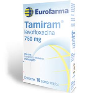 TAMIRAM/LEVOFLOXACINA 750 MG X COMP. RECUB.