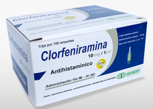 CLORFENIRAMINA 10 MG AMP.- DISMEDIN