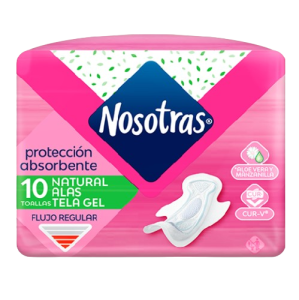 NOSOTRAS NATURAL ALAS TELA GEL B X 10