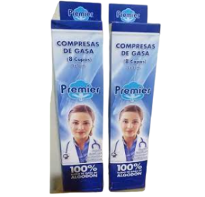 COMPRESAS DE GASA 5 X 5 PREMIER