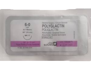 HILO VICRYL (AC. POLIGLICOLICO) N°6-0  MR 17  SUTUMED