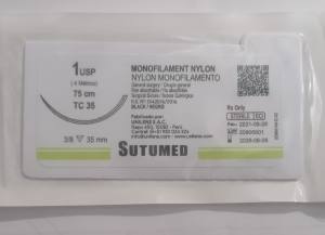 HILO NYLON MONOFILAMENTO  N°1  TC 35  SUTUMED
