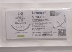 HILO NYLON MONOFILAMENTO  N°3-0  TC 24  B BRAUN