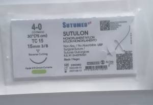 HILO NYLON MONOFILAMENTO  N°4-0  TC 15  SUTUMED