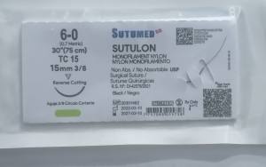 HILO NYLON MONOFILAMENTO  N°6-0  TC 25  SUTUMED