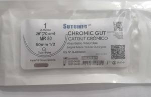 HILO CATGUT CROMICO  N° 1  MR 50  SUTUMED