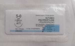 HILO POLIPROPILENO  N°5-0  MR 15  SUTUMED