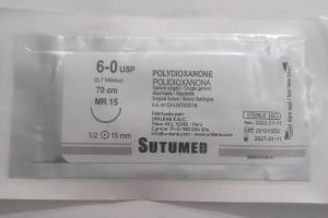 HILO POLIDIOXANONA  N°6-0 MR 70  SUTUMED