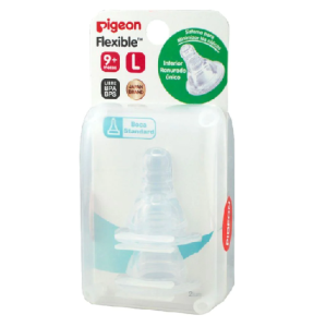 PIGEON TETINA L SILICONA BOCA STANDARD X 2