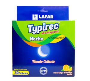 TYPIREC NOCHE ANTIGRIPAL SABOR NARANJA X SOBRE