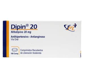 DIPIN/NIFEDIPINO 20 MG X COMPRIMIDO