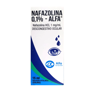 NAFAZOLINA CLORHIDRATO 0.1% ALFA SOLUCION OFTALMICA X 15 ML