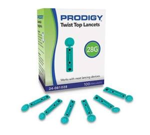 LANCETAS CON TAPA GIRATORIA PRODIGY