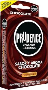 PRUDENCE SABOR Y COLOR CHOCOLATE X 3 PRESERVATIVOS