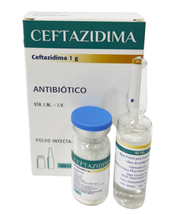 CEFTAZIDIMA 1G POLVO INYECTABLE