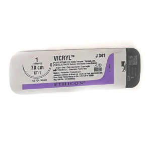 HILO VICRYL (AC POLIGLICOLICO) N°1 - 36 MM 1/2 OPTIMED