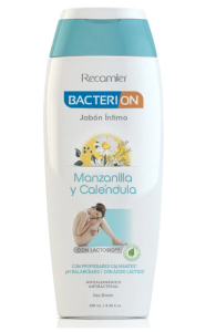 JABON INTIMO MANZANILLA Y CALENDULA  BACTERION X 250 ML RECAMIER