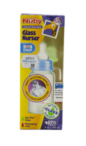 BIBERON VIDRIO STANDARD NECK BOTTLE 4 OZ/120ML NUBY