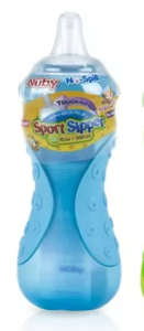 BIBERON PLASTICO SPORT SIPPER X300 ML/10 OZ NUBY CELESTE