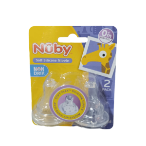 TETINA SOFT SILICONE NIPLE 0+  NUBY X 2