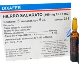 HIERRO SACARATO 100MG/5ML DIXAFER