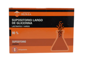SUPOSITORIO LARGO DE GLICERINA LACTANTE Y NIÑOS - DELTA