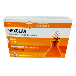 NEXCLAV 875MG/125MG X COMPRIMIDO DELTA