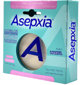 ASEPXIA MAQUILLAJE POLVO COMPACTO MARFIL