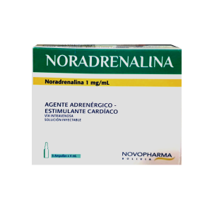 NORADRENALINA 1MG/ML X AMPOLLA NOVOPHARMA