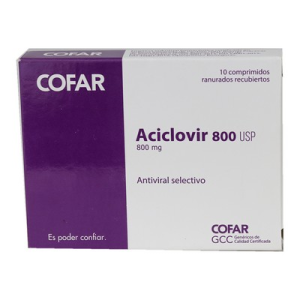 ACICLOVIR 800 MG X COMP