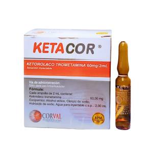 KETOROLACO TROMETAMINA 60 MG/2 ML X AMPOLLA - KETACOR