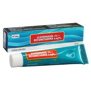 CLOTRIMAZOL 1% + BETAMETASONA 0.05% CREMA DERMICA X 15 G