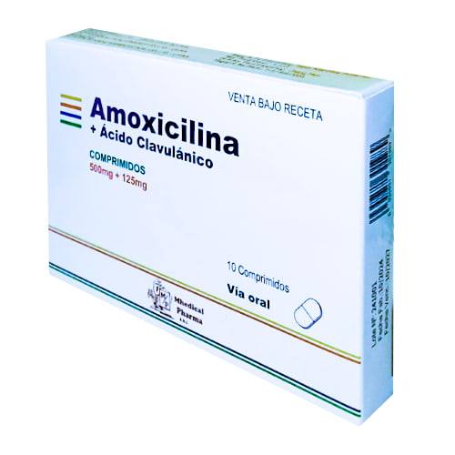 AMOXICILINA 500MG ACIDO CLAVULANICO 125MG X COMP - MHEDICAL PHARMA