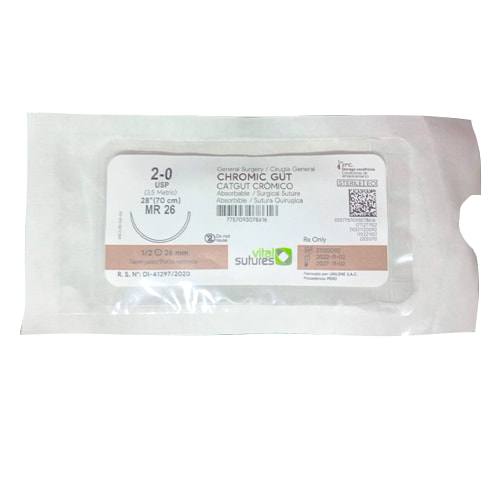 HILO CATGUT CROMICO  N° 2-0  MR 26  SUTURES