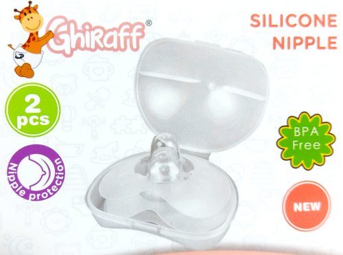 PROTECTOR MAMARIO GHIRAFF DE SILICONA X 2 PZAS