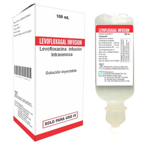 LEVOFLOXAGAL IV INFUSION SOL INYECTABLE. X 100ML