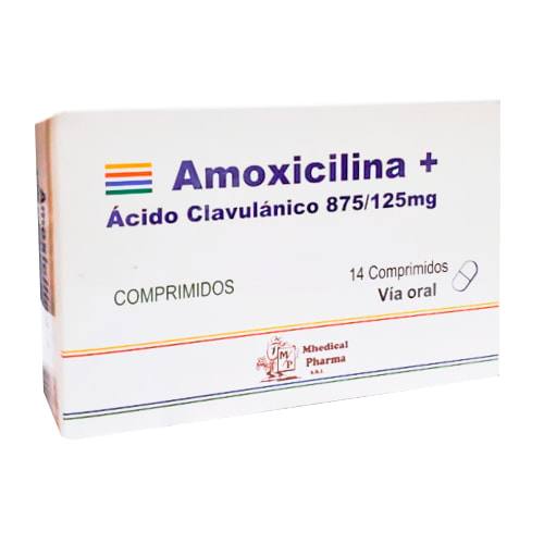 AMOXICILINA 875MG ACIDO CLAVULANICO 125MG X COMP  MHEDICAL PHARMA