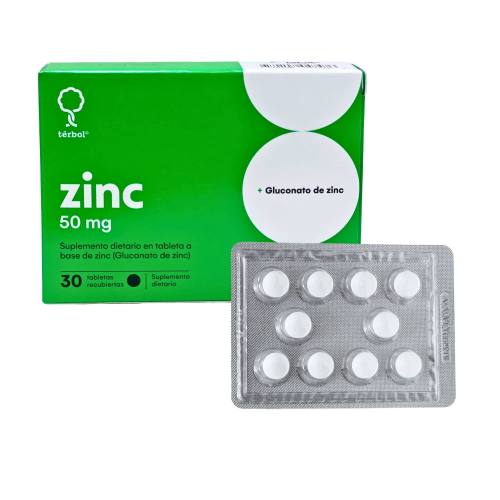 ZINC 50 MG X TAB. RECUB.  TERBOL