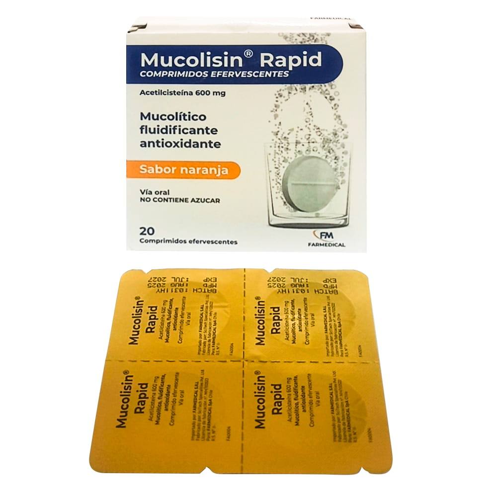 MUCOLISIN RAPID 600 MG X COMP. EFERV.